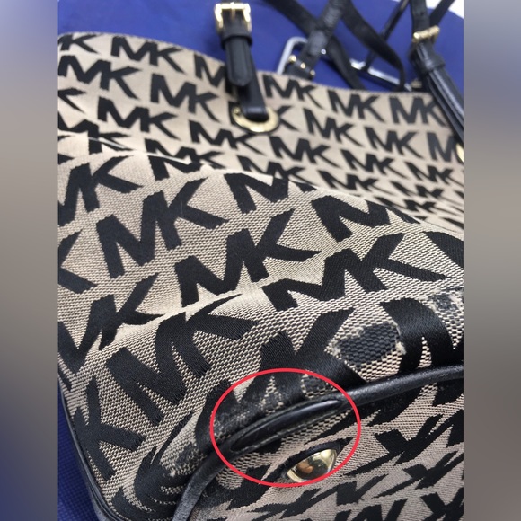 Michael Kors Jet Set Monogram Logo Tote Shoulder Handbag - Picture 6 of 15